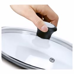 Tefal 28097912 pan lid Round Black, Steel, Transparent