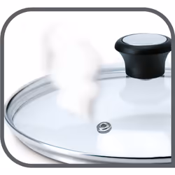 Tefal 28097912 pan lid Round Black, Steel, Transparent