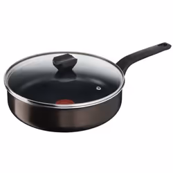 Tefal B5543302, Round, Saute pan, Black, Titanium, Aluminium, Thermo-Spot