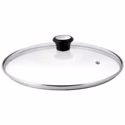 Tefal 28097512, Round, Transparent, Tempered glass, Black, 24 cm, 240 mm