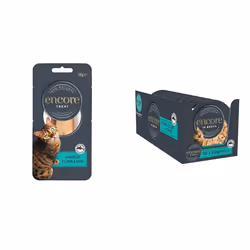 Encore 100% Natural Cat Treats, Whole Tuna Loin Cat Snack, 30g (Pack of 12) & 100% Natural Wet Cat Food Pot, Succulent Tuna w ...
