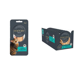 Encore 100% Natural Cat Treats, Whole Tuna Loin Cat Snack, 30g (Pack of 12) & 100% Natural Wet Cat Food Pot, Succulent Tuna with Pacific Crab in Broth