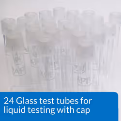 API Glass Test Tubes with Caps for Liquid Test Kits 24 Tubes