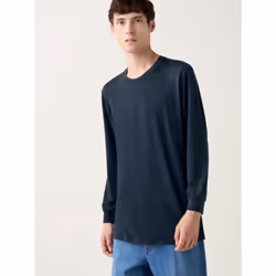 Uniqlo Japan HeaTTech Crew Neck T  9 4 Sleeves - 69 NAVY/S