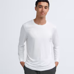 Uniqlo Japan HeaTTech Crew Neck T  9 4 Sleeves - 69 NAVY/4XL