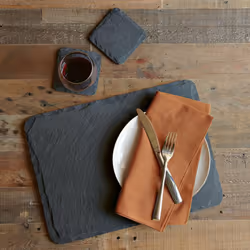 30x20cm Slate Place mat x4 & 10cm Coaster x4 Set Laser Engrving Craft