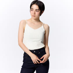 Gu By Uniqlo Cotton Blend Ribbed Camisole  Dry - 01 OFF WHITE/XXL