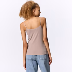 Gu By Uniqlo Cotton Blend Ribbed Camisole  Dry - 01 OFF WHITE/XXL