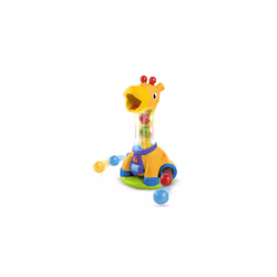 Bright Starts - Spin & Giggle Giraffe Ball Popper Musical Activity Toy with Light & Sounds, 5 Balls, Spinning Toy, Early Development, Ages 12 months
