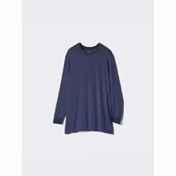 Uniqlo Japan HeaTTech Crew Neck T 9 Min Sleeve - 09 BLACK/M