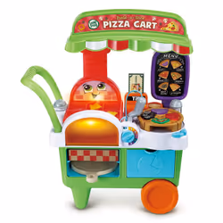 LeapFrog Build-a-Slice Pizza Cart, Pretend Food Toddler Toy, 30+ Play Pieces, Phrases, Music & Songs, Learn Numbers, Colours  ...