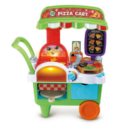 LeapFrog Build-a-Slice Pizza Cart, Pretend Food Toddler Toy, 30+ Play Pieces, Phrases, Music & Songs, Learn Numbers, Colours & Shapes, Role-Play Gift
