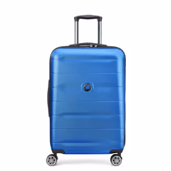 Delsey Comete +, Trolley, Hard shell, Blue, Medium, 4 wheel(s), TSA combination lock