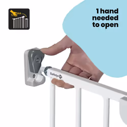 Wall Fix Extending Gate, Extendable Baby Gate for stairs and doors, Easy Close Extending Gate, Screw Fit, for Adjustable Width 62 - 102 cm, in Metal,