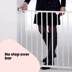Wall Fix Extending Gate, Extendable Baby Gate for stairs and doors, Easy Close Extending Gate, Screw Fit, for Adjustable Width 62 - 102 cm, in Metal,
