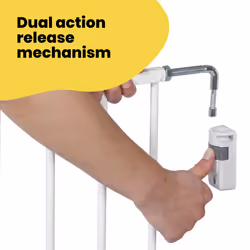 Wall Fix Extending Gate, Extendable Baby Gate for stairs and doors, Easy Close Extending Gate, Screw Fit, for Adjustable Width 62 - 102 cm, in Metal, - Additional view 4
