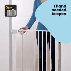 Easy Close Extra Tall Gate, Pressure Fit Safety gate for Toddlers and Dog, 91 cm high, for widths 73-80 cm extendable up to 94 cm with extensions sold