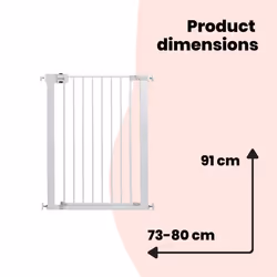 Easy Close Extra Tall Gate, Pressure Fit Safety gate for Toddlers and Dog, 91 cm high, for widths 73-80 cm extendable up to 94 cm with extensions sold - Additional view 7