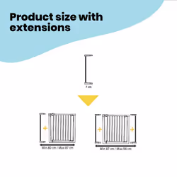 Easy Close Extra Tall Gate, Pressure Fit Safety gate for Toddlers and Dog, 91 cm high, for widths 73-80 cm extendable up to 94 cm with extensions sold - Additional view 8