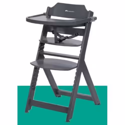 Bebe Confort Timba, Traditional high chair, Hard seat, Black, Monochromatic, Wood, 6 month(s)