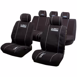 WRC 7338, Seat cover, Black, Silver, White, Velvet, Monochromatic, Universal, 310 mm