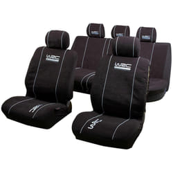 WRC 007338 Seat cover black Patterned Polyester Front and Rear
