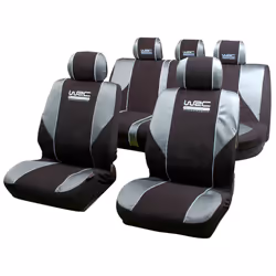 WRC 007 339, Seat cover, Black, Silver, Fabric, 310 mm, 180 mm, 180 mm