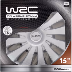 WRC 007585 hubcap 38.1 cm (15") Acrylonitrile butadiene styrene (ABS) Metallic 4 pc(s)