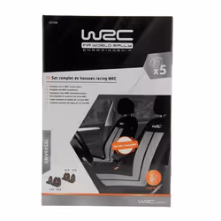 WRC 007588 Seat cover black, silver Patterned Polyester Front and Rear