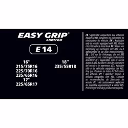 Michelin Easy Grip Limited 008334 Snow chains with chain tensioner with mounting manual, with storage bag Steel