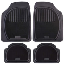 Michelin 009073 Floor mat set Rubber Front and Rear 4 black Universal fit