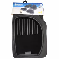 Michelin 009073 Floor mat set Rubber Front and Rear 4 black Universal fit