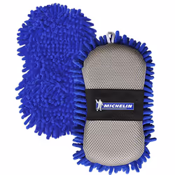Car wash mitt; Michelin; Polyester blue, beige