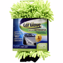 Carlinea 3221320110904, Car, Washing mitt, Black, Green, Microfibre, Hand wash