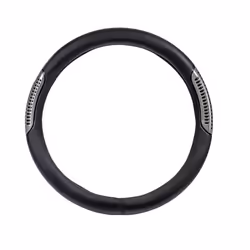 Steering wheel cover; Carlinea; black, silver 37-38