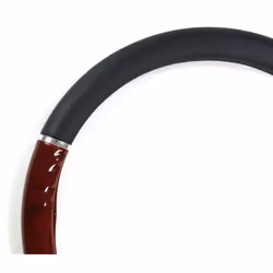 Carlinea 163538 Steering wheel cover black, brown 37-38 wood effect - Additional view 4