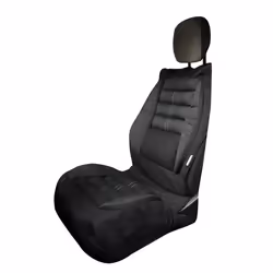 Seat cover; KINE TRAVEL; black Massage Polyester, PU (Polyurethane)