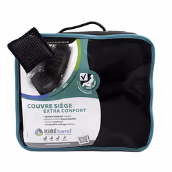 KINE TRAVEL 169822 Seat cover black Massage Polyester, PU (Polyurethane)