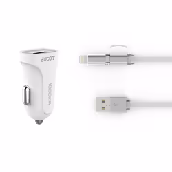 Auto-T 540204, Auto, Cigar lighter, 12 V, 2 A, White
