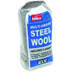 1 Pack Multi Grade Steel Wool Wire 4 coarse 4 medium & 4 Fine Pad Clean Polish