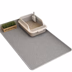 2025 Cat Litter Mat Double Layer Waterproof Urine Proof Trapping Mat Easy To Clean Non-Slip Toilet Pad Cat Scratch Pad Large ...