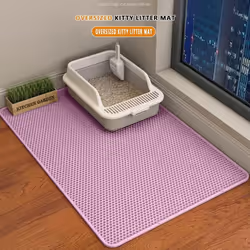 2025 Cat Litter Mat Double Layer Waterproof Urine Proof Trapping Mat Easy To Clean Non-Slip Toilet Pad Cat Scratch Pad Large ...