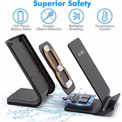 30W Qi Wireless Charger Stand For iPhone 13 12 11 Pro Max XR Samsung S20 Phone Charger Fast Charging Dock Station Phone Holder