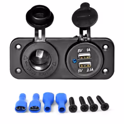 Dual USB Car Cigarette Lighter Socket Splitter 12V Charger Power Adapter Outlet