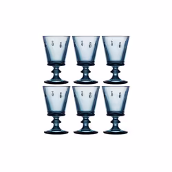 La Rochere Bee Blue Wine Glass 240ml Set Of 6
