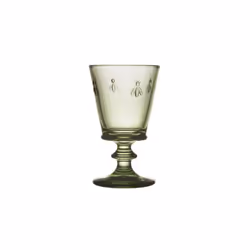 La Rochere Bee Olive Green Wine Glass Single Solid Thick Glass Goblet