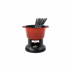 Chasseur Cast Iron Chilli Red Fondue Set