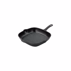 Chasseur Cast Iron Matt Black Square Grill Pan