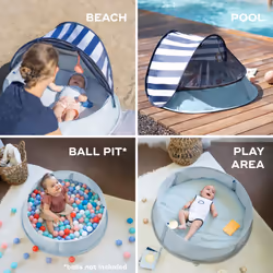 Babymoov Aquani Pop Up Baby Beach Tent & Paddling Pool | Anti-UV Sun Protection UPF 50+