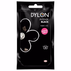 DYLON Hand Fabric Dye Sachet For Clothes & Soft Furnishings, 50g - Intense Black